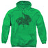 POWER RANGERS/GREEN - ADULT PULLOVER HOODIE - KELLY GREEN
