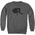 POWER RANGERS/BLACK - ADULT CREWNECK SWEATSHIRT - CHARCOAL