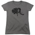 POWER RANGERS/BLACK - S/S WOMENS TEE - CHARCOAL