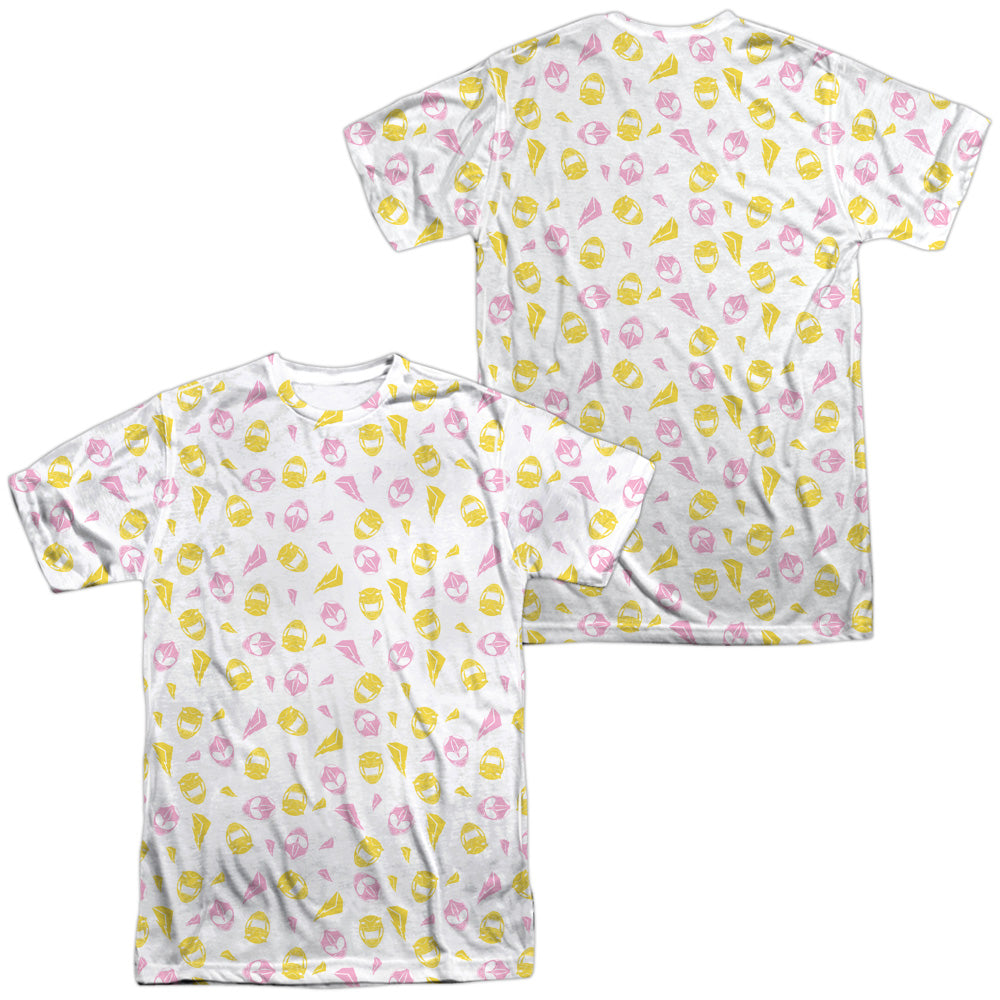 POWER RANGERS/GRL PWR (FRONT/BACK PRINT) - S/S ADULT POLY CREW - MULTI