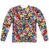 POWER RANGERS/CROWD OF RANGERS (FRONT/BACK PRINT) - L/S ADULT POLY CREW  - MULTI