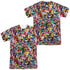 POWER RANGERS/CROWD OF RANGERS (FRONT/BACK PRINT) - S/S ADULT POLY CREW - MULTI