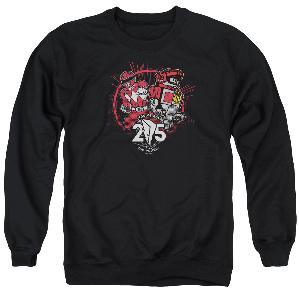 POWER RANGERS/RED 25 - ADULT CREWNECK SWEATSHIRT - BLACK