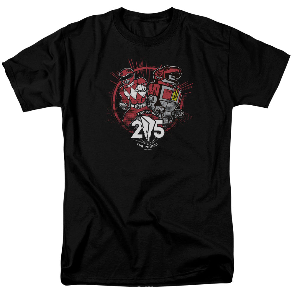POWER RANGERS/RED 25 - S/S ADULT 18/1 - BLACK