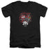 POWER RANGERS/RED 25 - S/S ADULT V-NECK 30/1 - BLACK