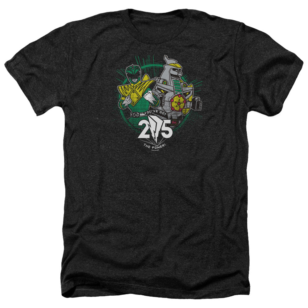 POWER RANGERS/GREEN 25 - ADULT HEATHER - BLACK