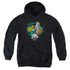 POWER RANGERS/GREEN 25 - YOUTH PULLOVER HOODIE - BLACK