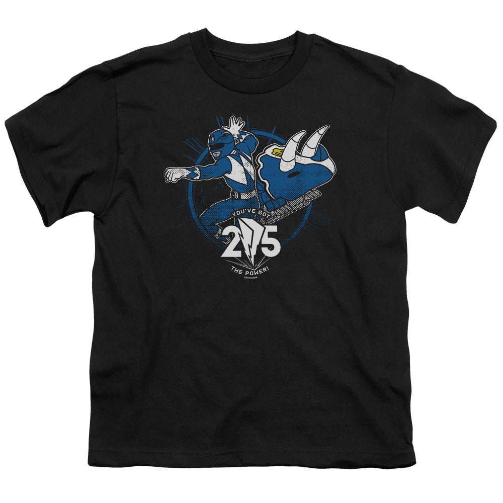 POWER RANGERS/BLUE 25 - S/S YOUTH 18/1 - BLACK