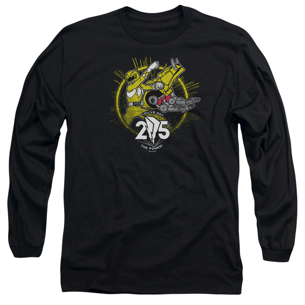 POWER RANGERS/YELLOW 25 - L/S ADULT 18/1 - BLACK