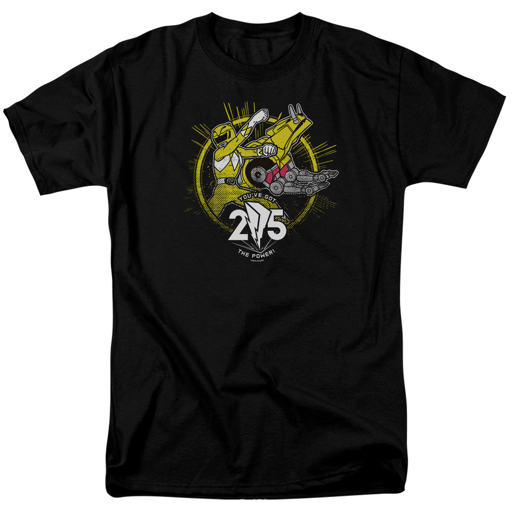 POWER RANGERS/YELLOW 25 - S/S ADULT 18/1 - BLACK