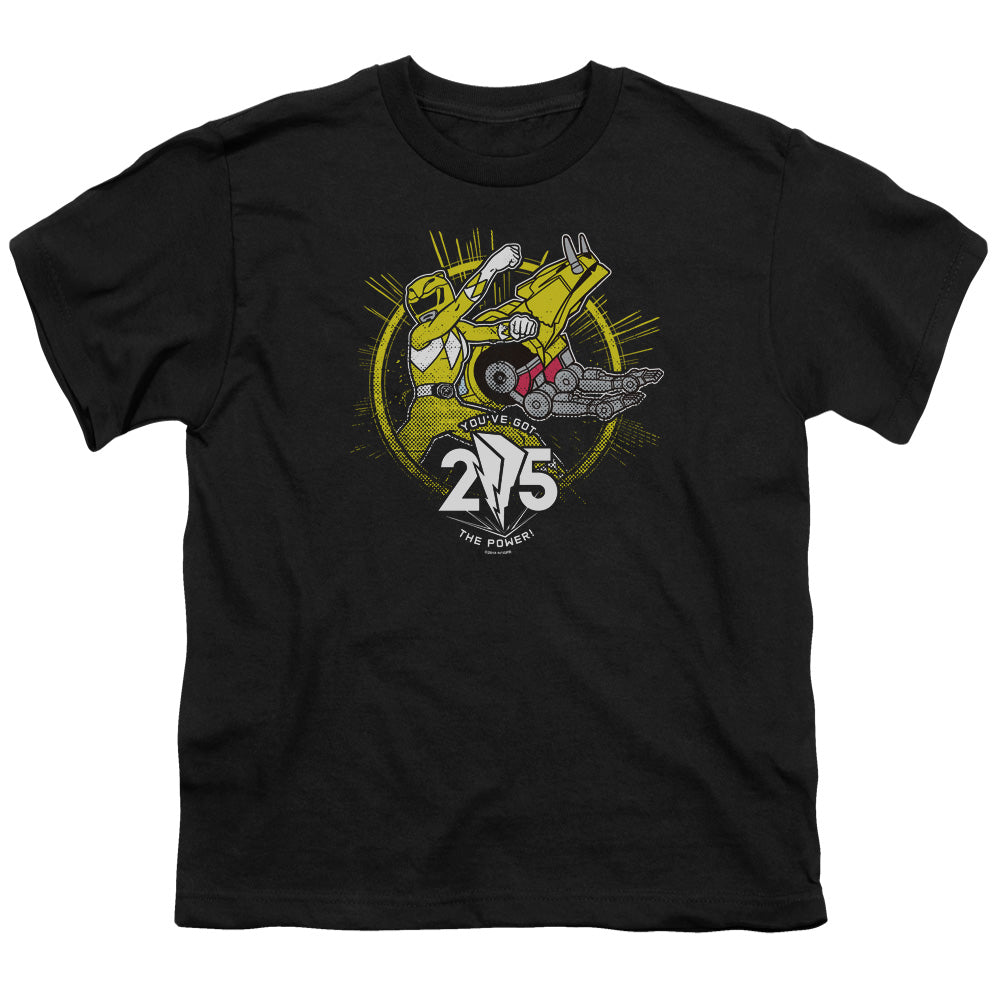 POWER RANGERS/YELLOW 25 - S/S YOUTH 18/1 - BLACK