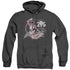 POWER RANGERS/PINK 25 - ADULT HEATHER HOODIE - BLACK