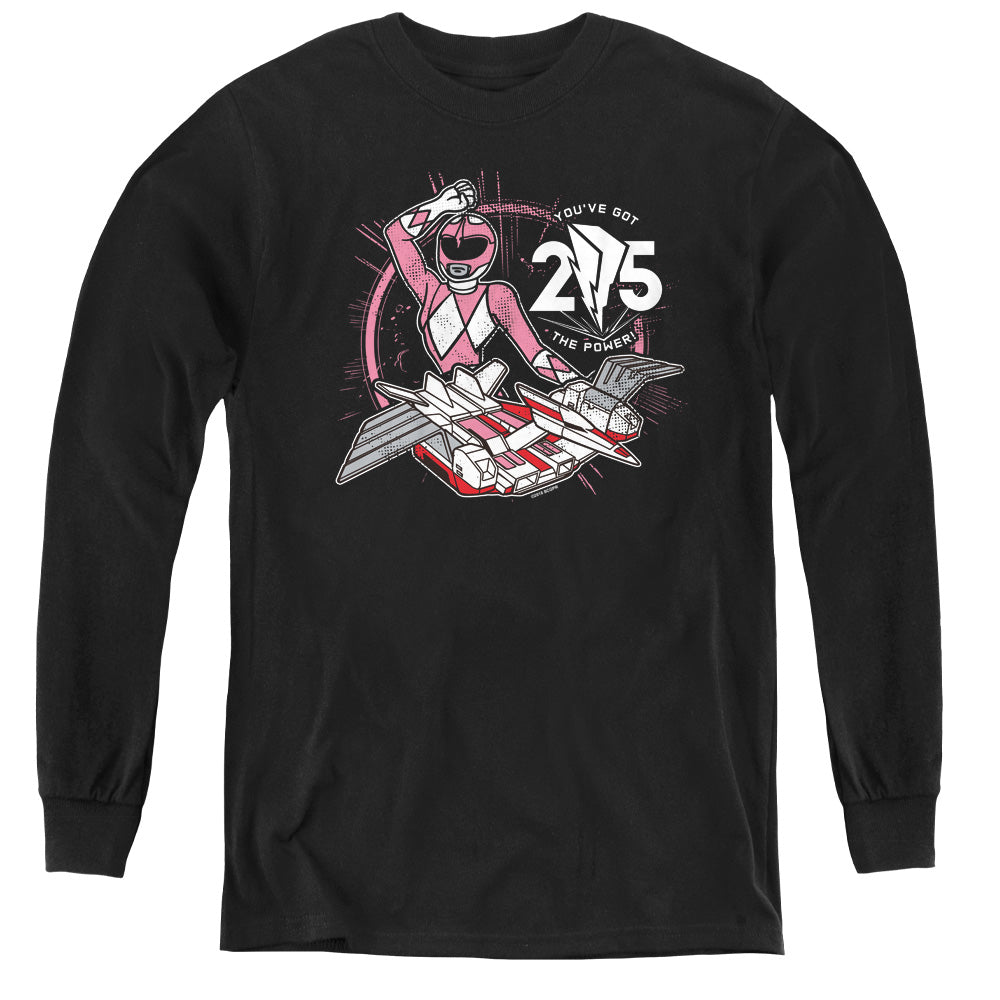 POWER RANGERS/PINK 25 - YOUTH LONG SLEEVE TEE - BLACK