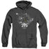 POWER RANGERS/BLACK 25 - ADULT HEATHER HOODIE - BLACK