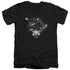 POWER RANGERS/BLACK 25 - S/S ADULT V-NECK 30/1 - BLACK