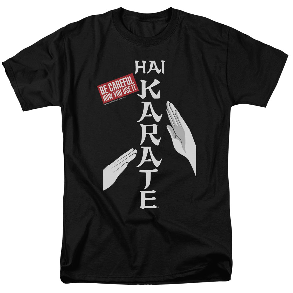 HAI KARATE/BE CAREFUL - S/S ADULT 18/1 - BLACK