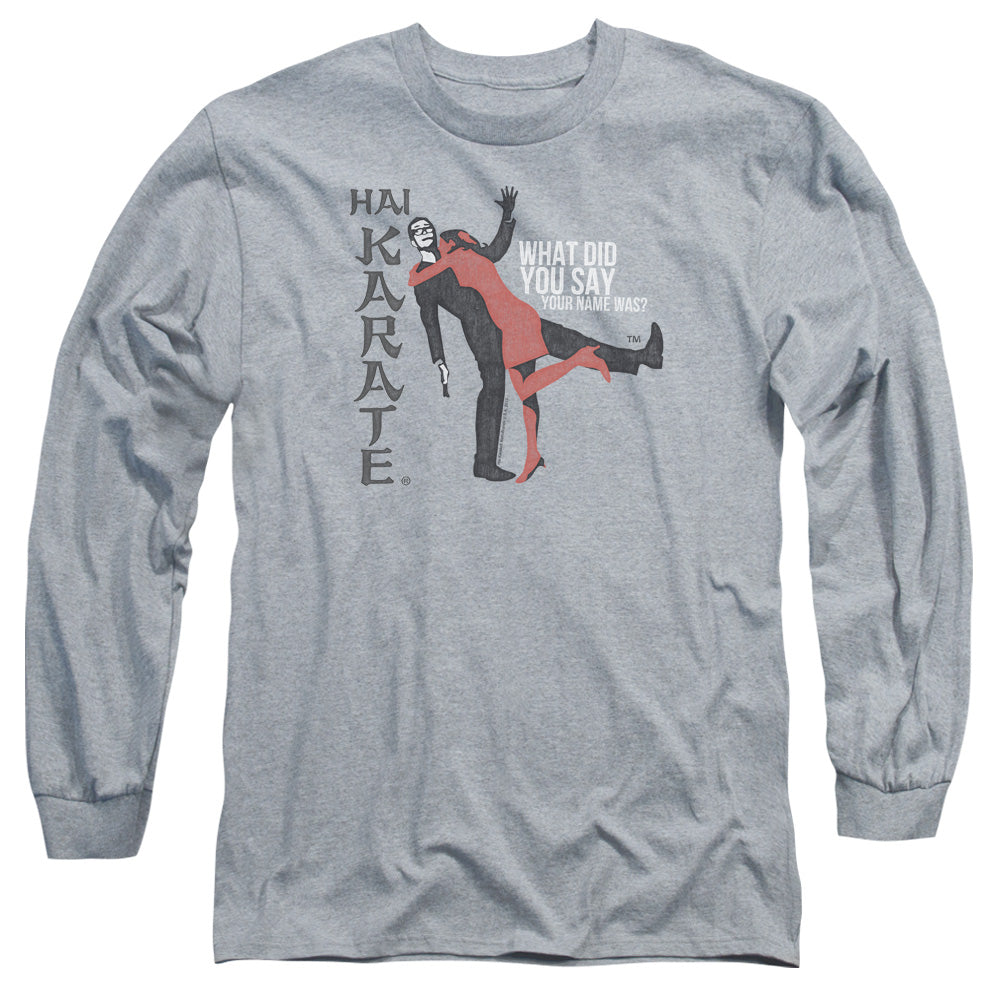 HAI KARATE/NAME - L/S ADULT 18/1 - ATHLETIC HEATHER