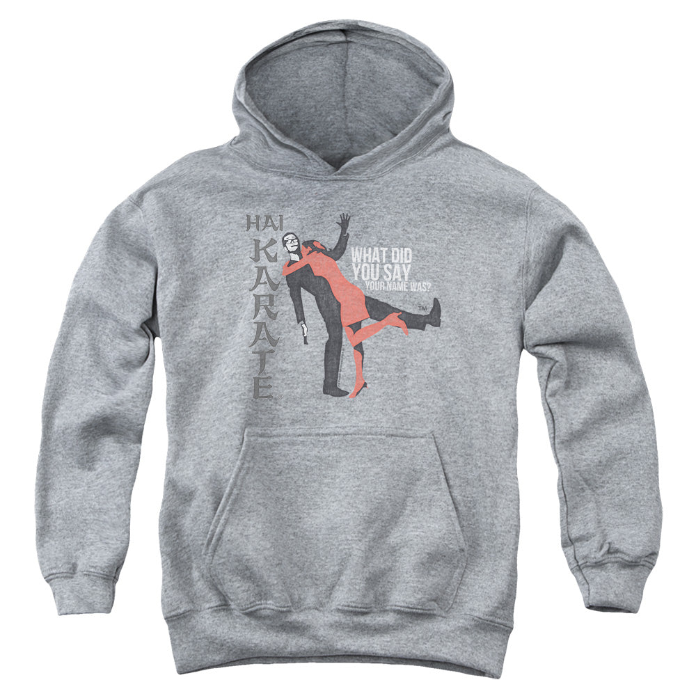 HAI KARATE/NAME - YOUTH PULLOVER HOODIE - ATHLETIC HEATHER