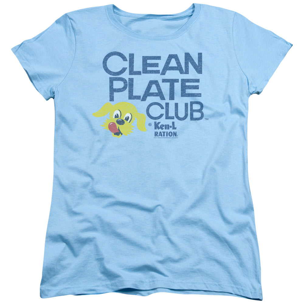 KEN L RATION/CLEAN PLATE - S/S WOMENS TEE - LIGHT BLUE