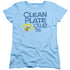 KEN L RATION/CLEAN PLATE - S/S WOMENS TEE - LIGHT BLUE