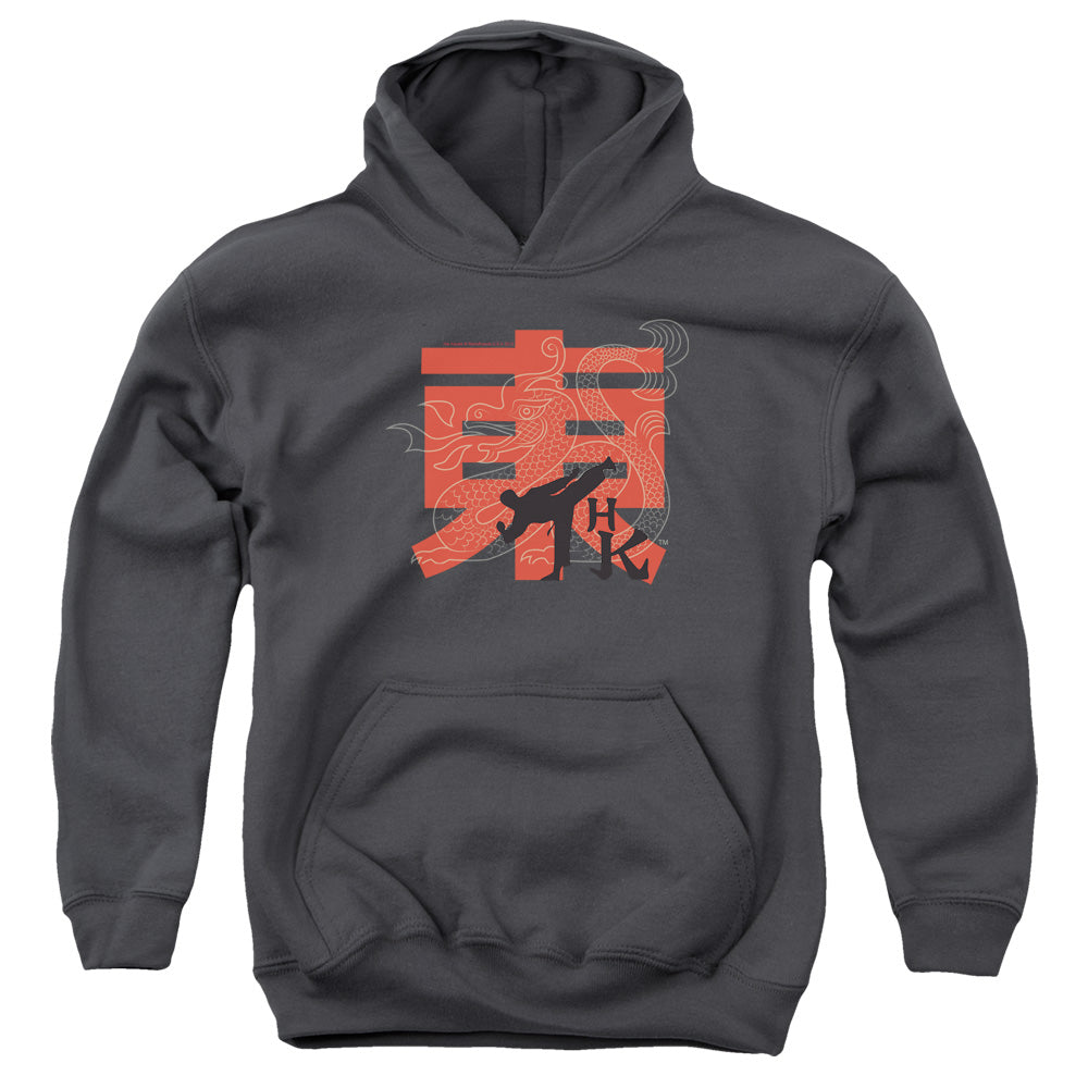 HAI KARATE/HK KICK - YOUTH PULLOVER HOODIE - CHARCOAL