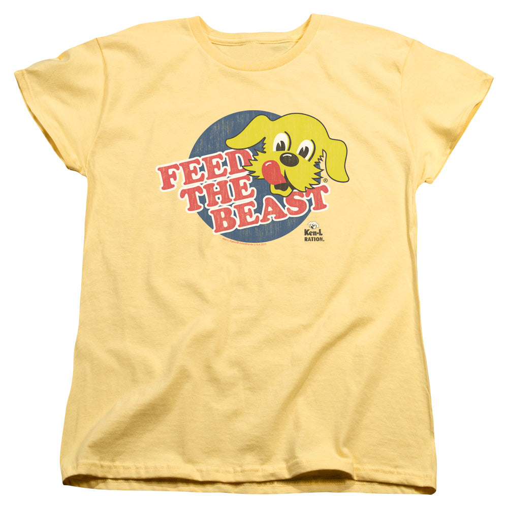 KEN L RATION/FEED THE BEAST - S/S WOMENS TEE - BANANA