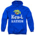 KEN L RATION/DISTRESSED LOGO - ADULT PULLOVER HOODIE - ROYAL BLUE