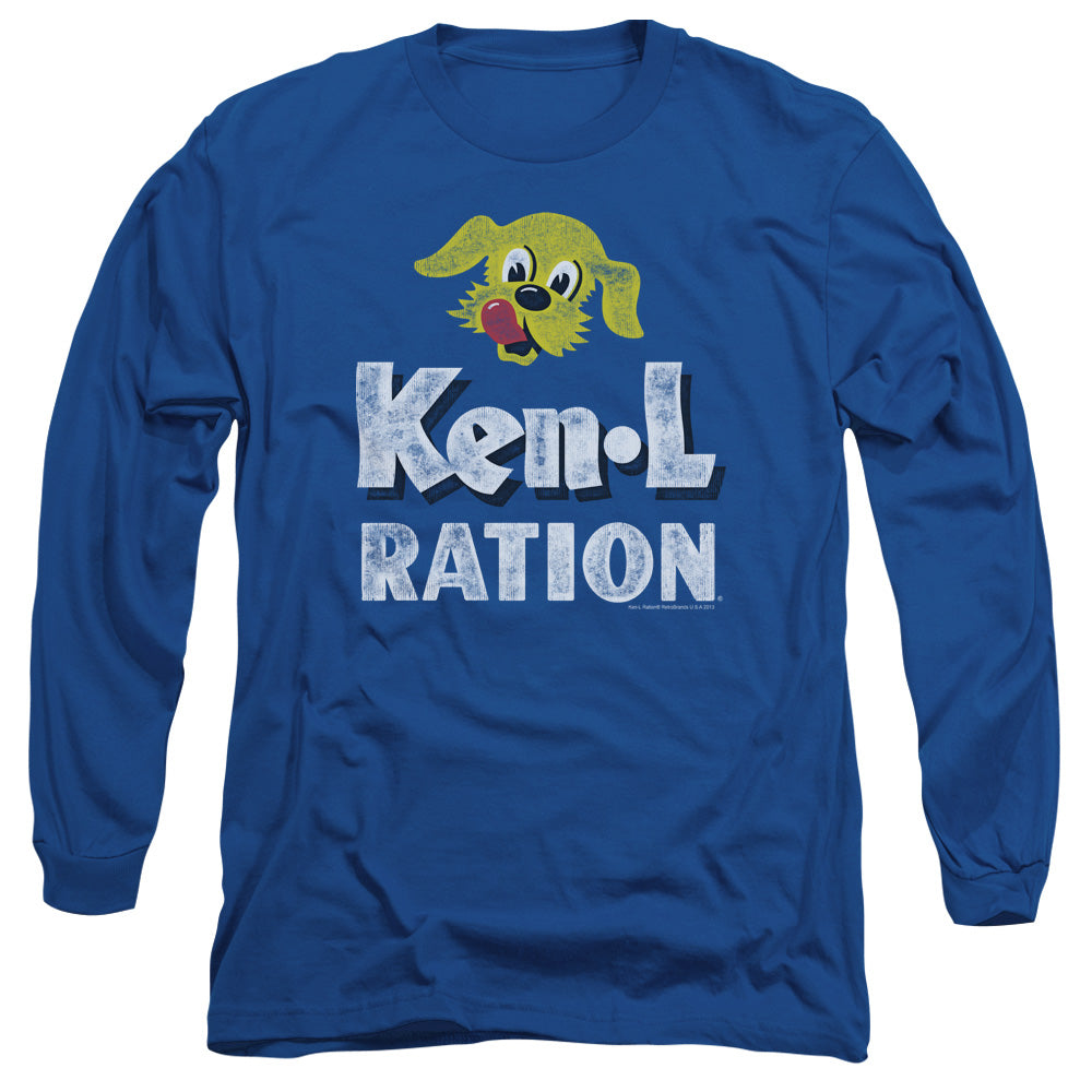 KEN L RATION/DISTRESSED LOGO - L/S ADULT 18/1 - ROYAL BLUE