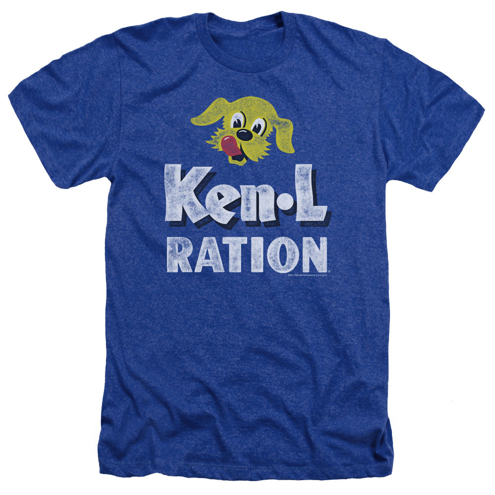 KEN L RATION/DISTRESSED LOGO - ADULT HEATHER - ROYAL BLUE
