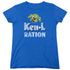 KEN L RATION/DISTRESSED LOGO - S/S WOMENS TEE - ROYAL BLUE