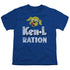 KEN L RATION/DISTRESSED LOGO - S/S YOUTH 18/1 - ROYAL BLUE