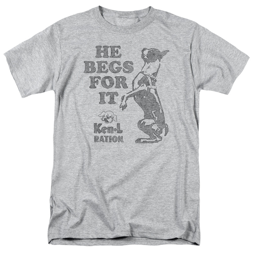 KEN L RATION/BEGS - S/S ADULT 18/1 - ATHLETIC HEATHER