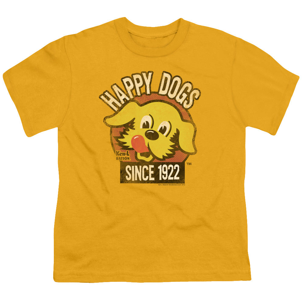 KEN L RATION/HAPPY DOGS - S/S YOUTH 18/1 - GOLD
