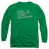 PUSS N BOOTS/CHOP LICKIN TASTY GOODNESS - L/S ADULT 18/1 - KELLY GREEN
