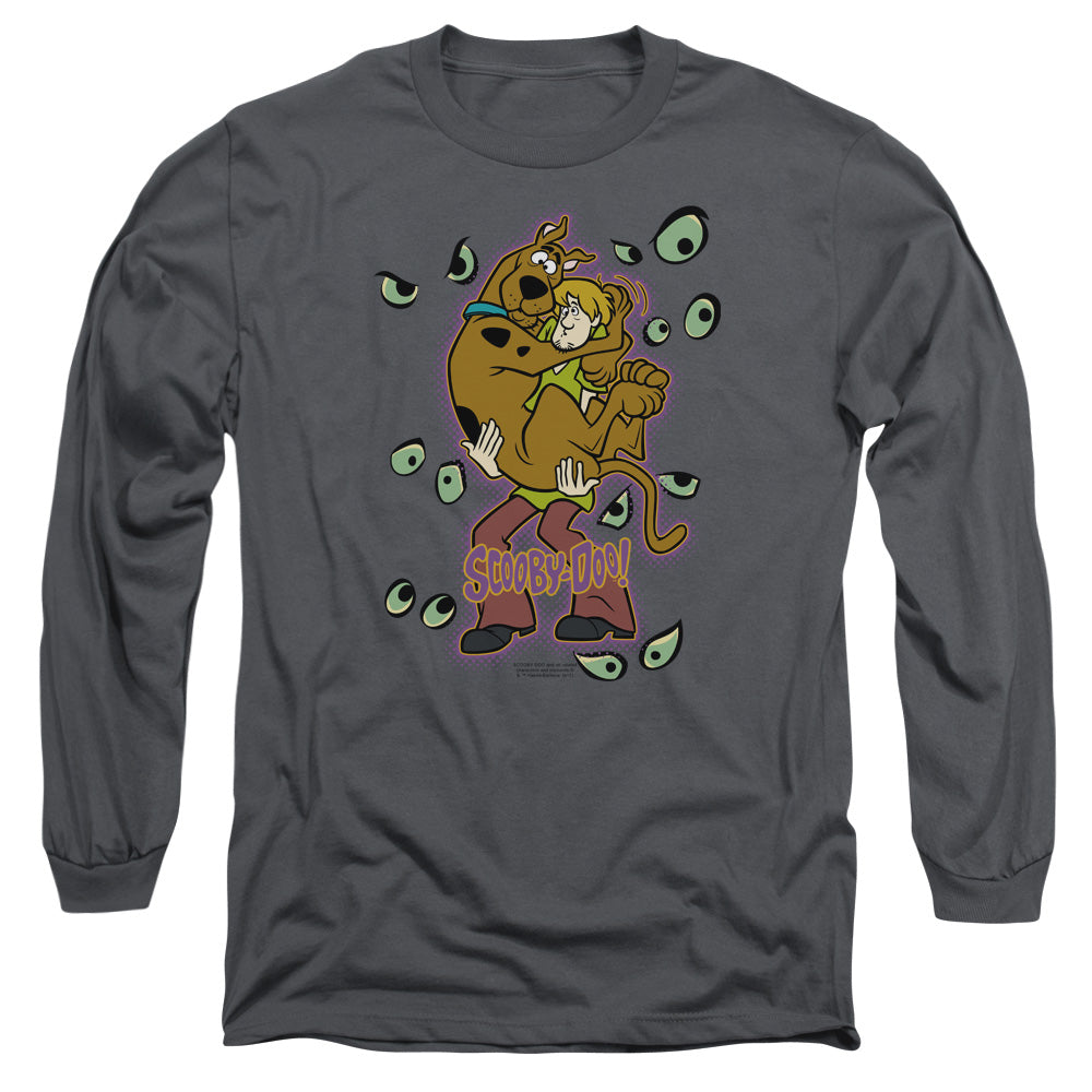 SCOOBY DOO/BEING WATCHED - L/S ADULT 18/1 - CHARCOAL