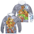 SCOOBY DOO/SCOOBY AND SHAGGY (FRONT/BACK PRINT) - ADULT POLY PULLOVER HOODIE - MULTI