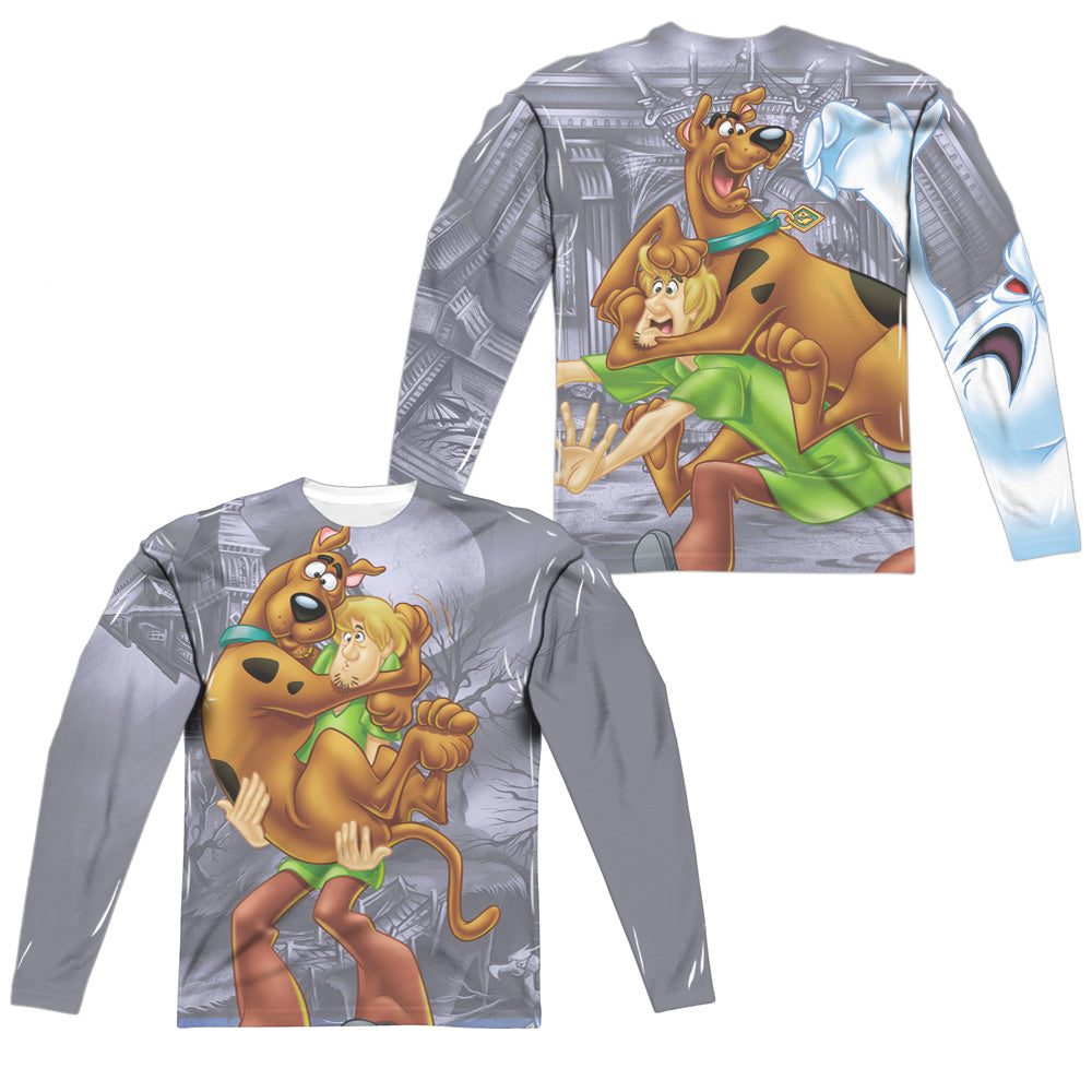 SCOOBY DOO/SCOOBY AND SHAGGY (FRONT/BACK PRINT) - L/S ADULT POLY CREW  - MULTI