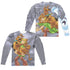 SCOOBY DOO/SCOOBY AND SHAGGY (FRONT/BACK PRINT) - L/S ADULT POLY CREW  - MULTI