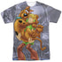 SCOOBY DOO/SCOOBY AND SHAGGY (FRONT/BACK PRINT) - S/S ADULT POLY CREW - MULTI