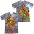 SCOOBY DOO/SCOOBY AND SHAGGY (FRONT/BACK PRINT) - S/S ADULT POLY CREW - MULTI