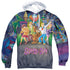 SCOOBY DOO/AMUSEMENT PARK (FRONT/BACK PRINT) - ADULT POLY PULLOVER HOODIE - MULTI