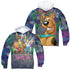 SCOOBY DOO/AMUSEMENT PARK (FRONT/BACK PRINT) - ADULT POLY PULLOVER HOODIE - MULTI