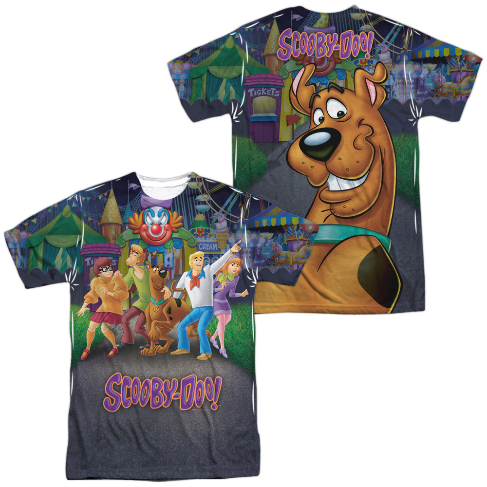 SCOOBY DOO/AMUSEMENT PARK (FRONT/BACK PRINT) - S/S ADULT POLY CREW - MULTI