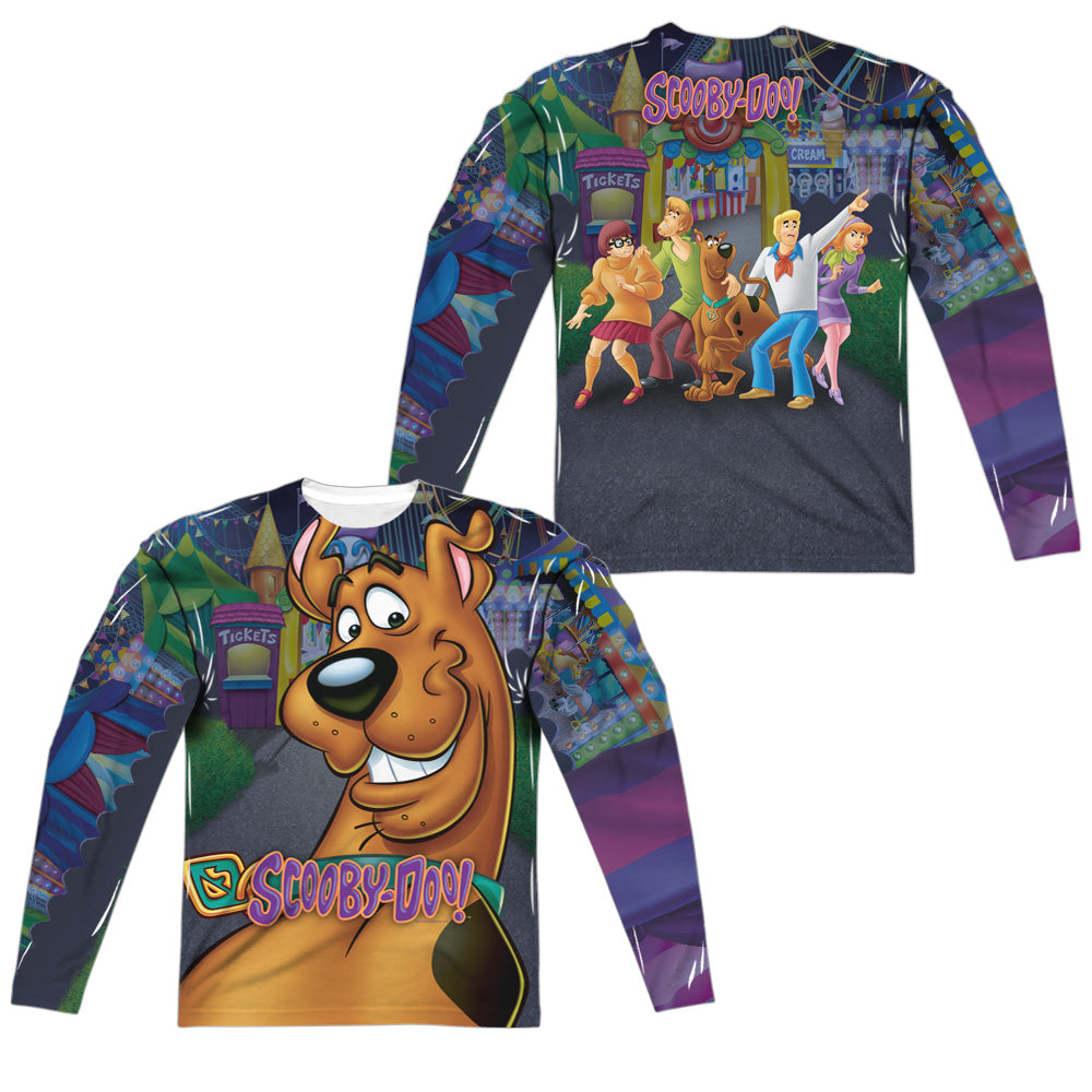 SCOOBY DOO/BIG DOG (FRONT/BACK PRINT) - L/S ADULT POLY CREW  - MULTI
