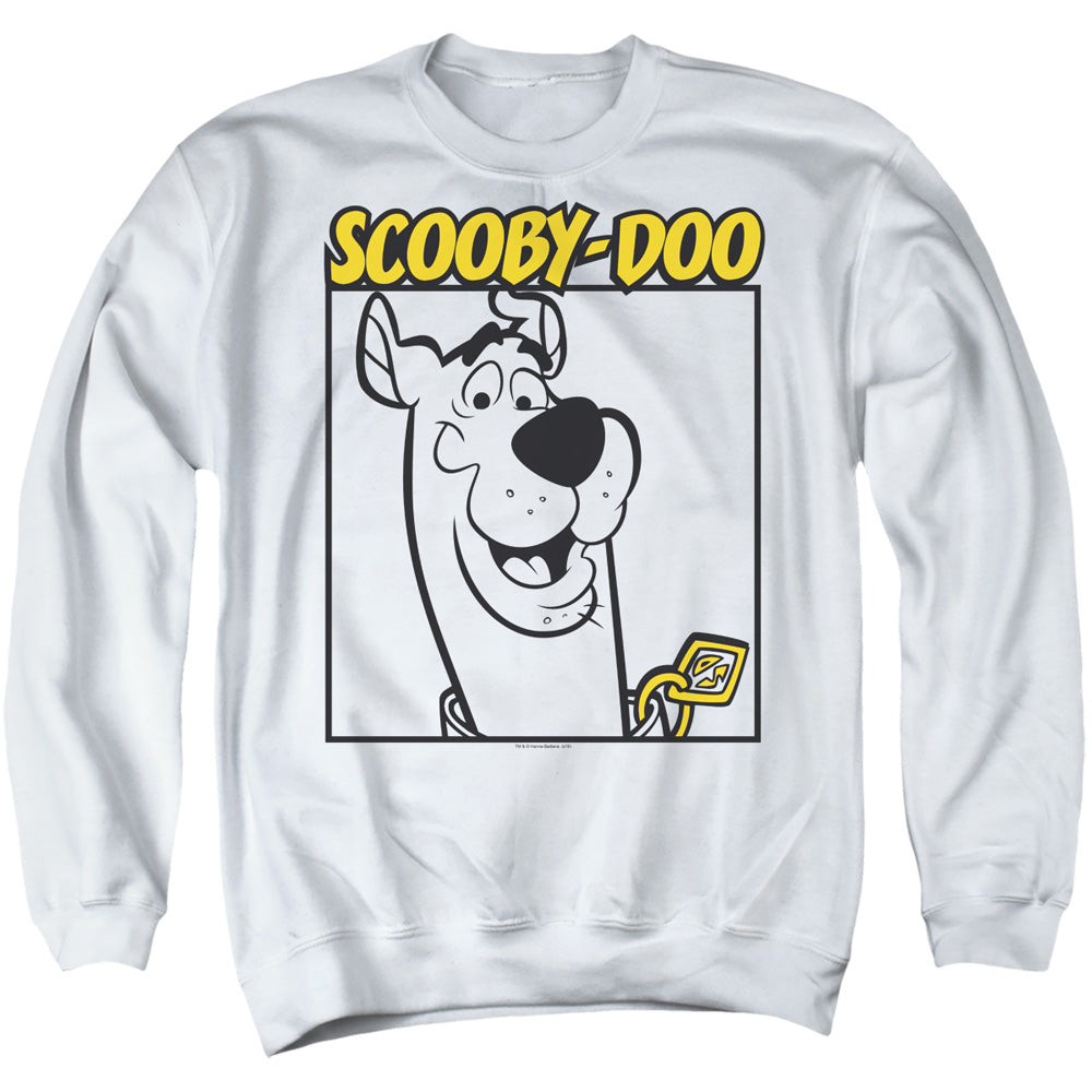 SCOOBY DOO/SCOOBY SQUARE - ADULT CREWNECK SWEATSHIRT - WHITE