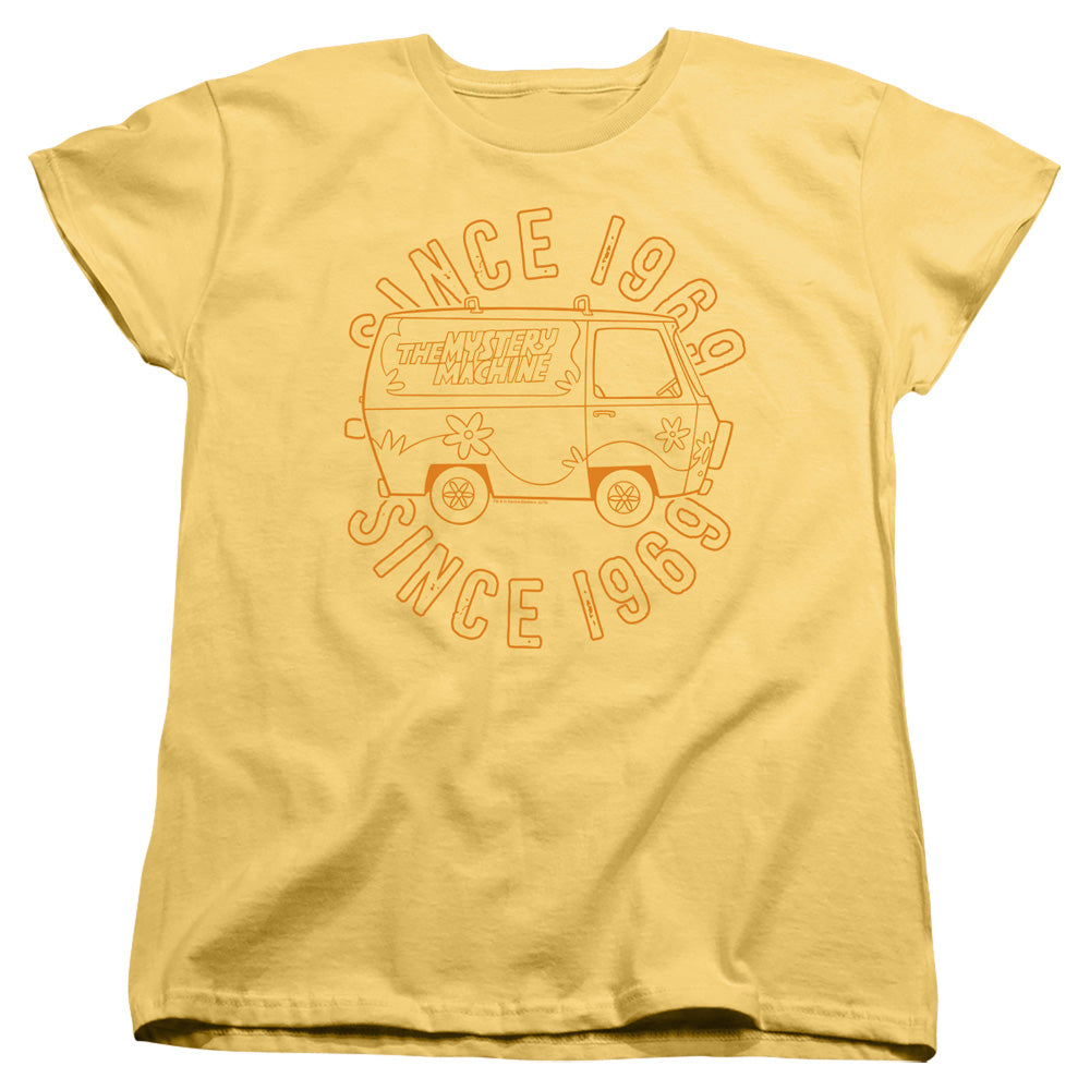 SCOOBY DOO/MYSTERY MACHINE - S/S WOMENS TEE - BANANA
