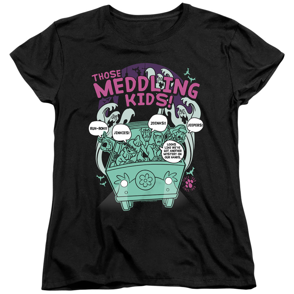 SCOOBY DOO/MEDDLING SINCE 1969 - S/S WOMENS TEE - BLACK