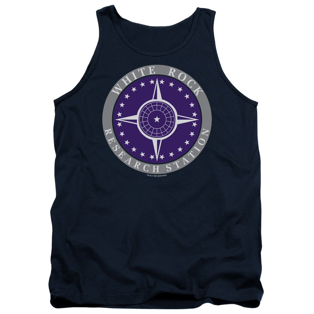 SG1/WHITE ROCK LOGO - ADULT TANK - NAVY