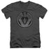 SG1/TEAM BADGE - S/S ADULT V-NECK 30/1 - CHARCOAL