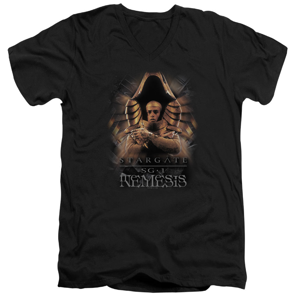 SG1/NEMESIS - S/S ADULT V-NECK 30/1 - BLACK
